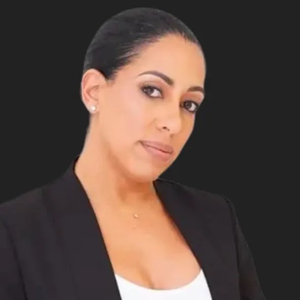 woman in a black blazer