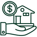 Real estate investment icon.