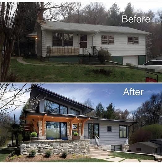 Before and After home renovation representation in MA